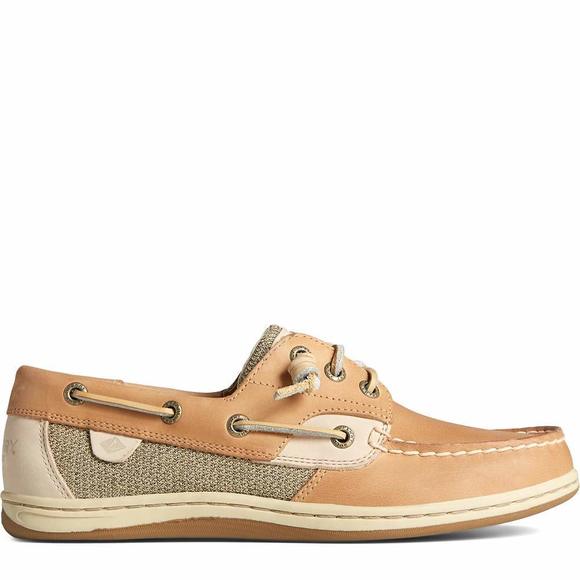 SPERRY WOMENS SONGFISH BOAT SHOE, LINEN OAT, 9.5 - Picture 2 of 6